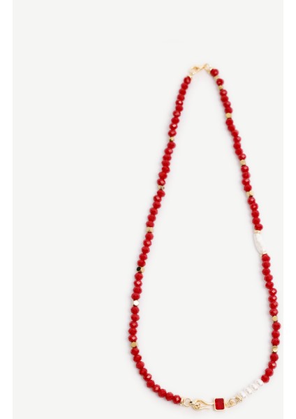 Hematit ve Mayorka Incili Kolye