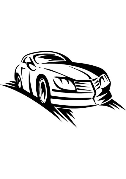 Spor Araba Sticker 20 x 12 cm