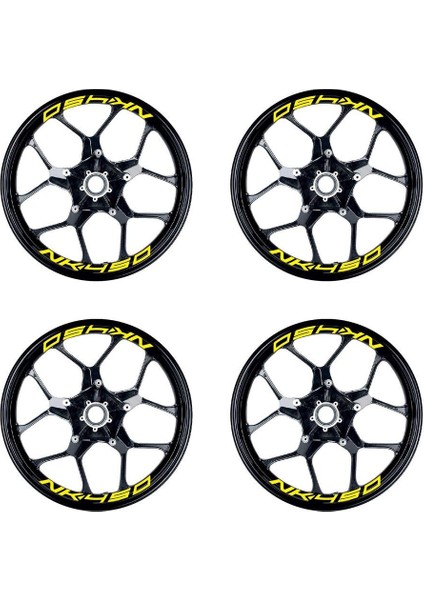 Sarı Cfmoto 450NK Yazılı 8 Li Jant Içi Yazı Sticker fiyatları