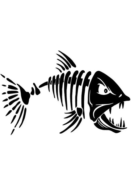 Pirana Balık Sticker 10 x 6 cm