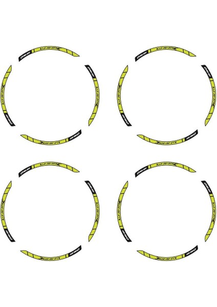 Bajaj Dominar 250 Baskılı Jant Dışı Şerit Motosiklet Sticker Etiket Modeli Sarı modelleri