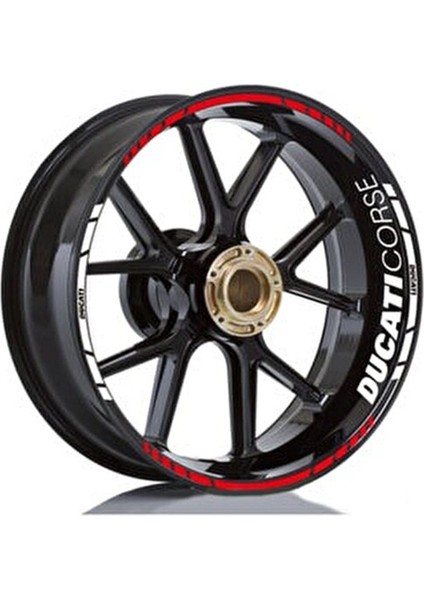 Ducati Corse Yazılı Jant Sticker Etiket Modeli