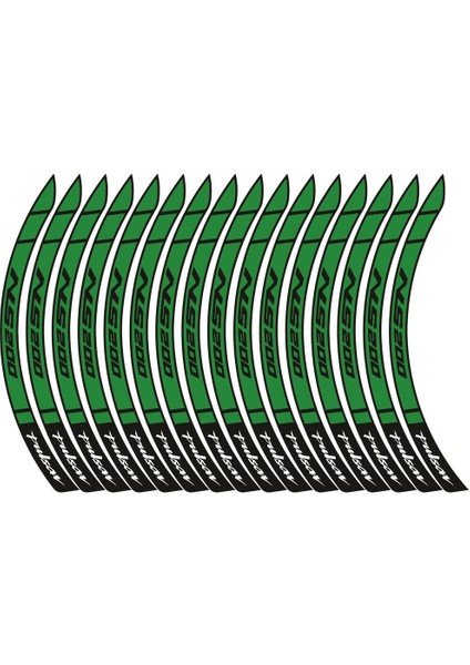 Bajaj Pulsar NS200 Baskılı Jant Dışı Şerit Motosiklet Sticker Etiket Modeli Yeşil fiyatları