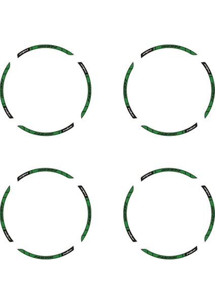 Bajaj Pulsar NS200 Baskılı Jant Dışı Şerit Motosiklet Sticker Etiket Modeli Yeşil modelleri