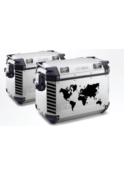 Givi Çanta Dünya Haritası Sticker Etiket Modeli