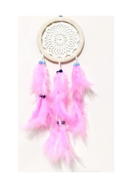 Pembe Kuş Tüylü Dream Catcher El Yapımı Rüya Kapanı Duvar Süsü fırsatları
