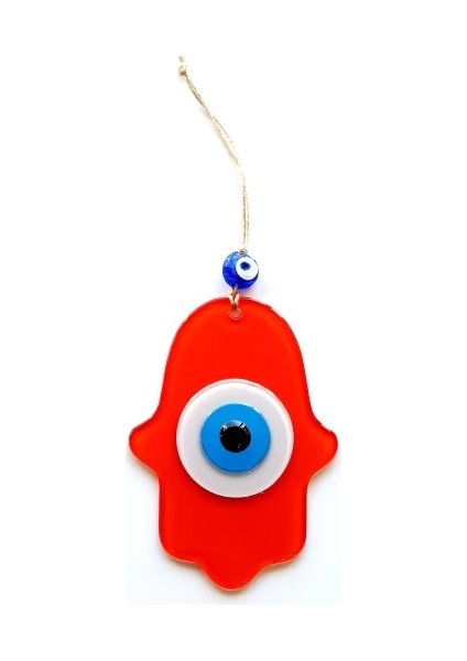 Nazar Boncuklu Turuncu Fatma Ana Bereket Eli Cam Duvar Süsü fiyatları