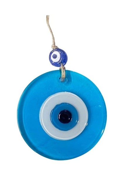 Şeffaf Mavi Nazar Boncuklu Duvar Süsü 10 cm Cam Duvar Dekoru fiyatları