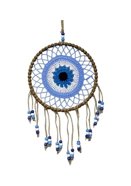 Örgülü Duvar Süsü Buz Mavisi Örgü Duvar Süsü