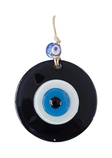 Siyah Nazar Boncuklu Duvar Süsü 10 cm Cam Duvar Dekoru fiyatları