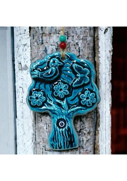 Seramik Kuşlu Nazar Boncuklu Ağaç Modelli Duvar Süsü indirimleri