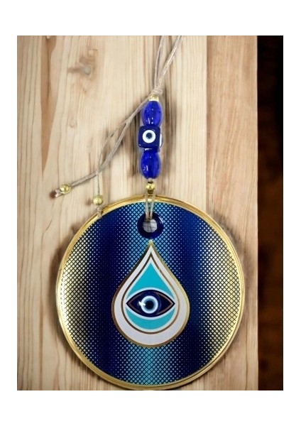 Puantiyeli Damla Desen Nazar Boncuklu Duvar Süsü Gözlü Duvar Dekoru