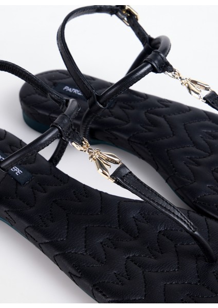 Siyah Kadın Deri Sandalet 8X0020L048K103 indirimleri