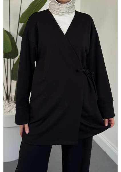 Küba Pamuklu Yandan Bağlamalı Takım Siyah modelleri