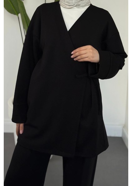 Küba Pamuklu Yandan Bağlamalı Takım Siyah fırsatları