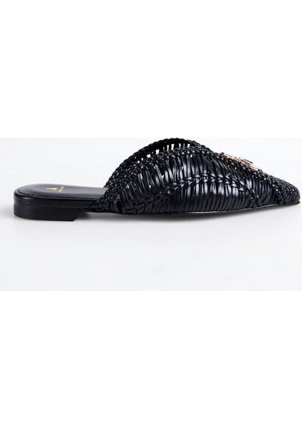 Deri Siyah Kadın Espadril 2Z0018L109K103
