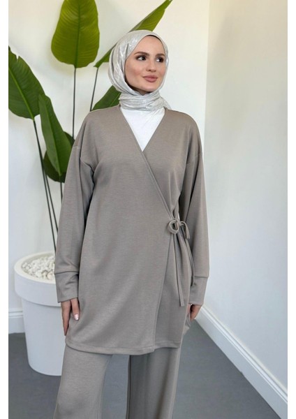 Küba Pamuklu Yandan Bağlamalı Takım Vizon modelleri