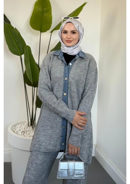 Kai Kot Geçişli Triko Takım Gri fiyatları