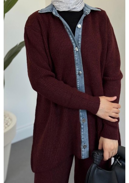 Kai Kot Geçişli Triko Takım Bordo fırsatları