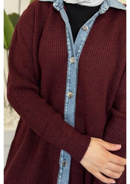 Kai Kot Geçişli Triko Takım Bordo indirimleri