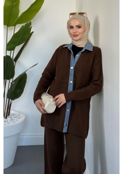 Kai Kot Geçişli Triko Takım Kahverengi fırsatları