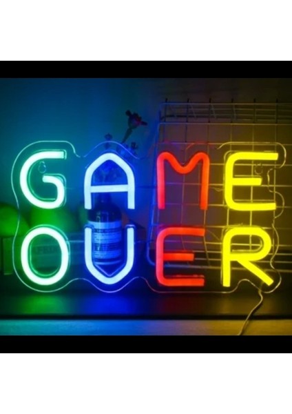 Game Over Yazılı Neon LED