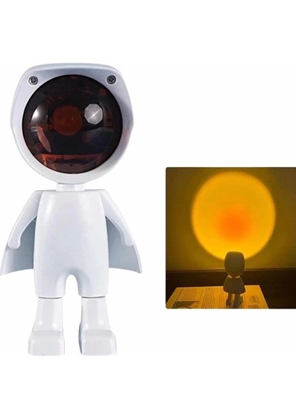 Projeksiyon Güneş Lambası Astronot Gün Batımı Projektör LED Işıklı