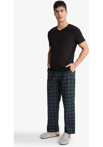 Regular Fit Cepli Uzun Boy Kareli Pijama Altı F5213AX25WN fiyatları