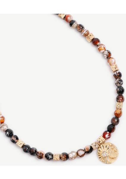 Akik ve Lav Taşı Içerikli Kolye fiyatları