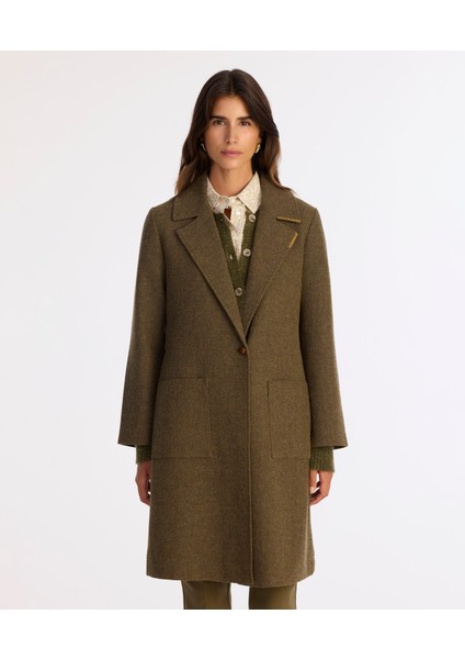 Dikiş Detaylı Kemerli Uzun Palto fiyatları