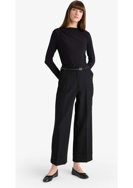 Wide Leg Cepli Normal Bel Geniş Paça Uzun Pantolon G3224AX25AU
