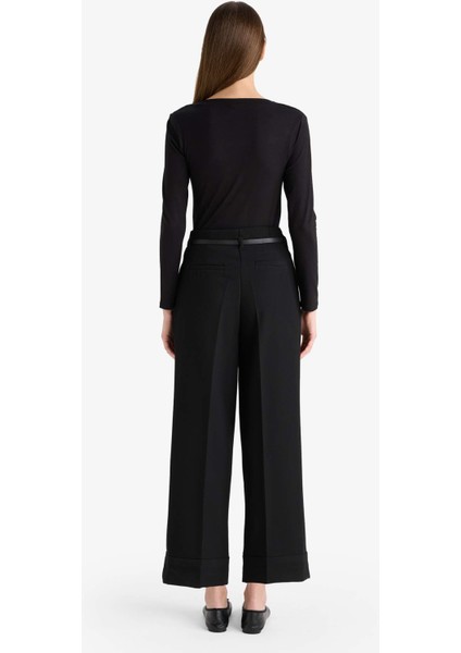 Wide Leg Cepli Normal Bel Geniş Paça Uzun Pantolon G3224AX25AU