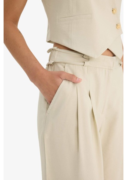 Wide Leg Geniş Paça Uzun Boy Tensel Pantolon F9864AX25AU