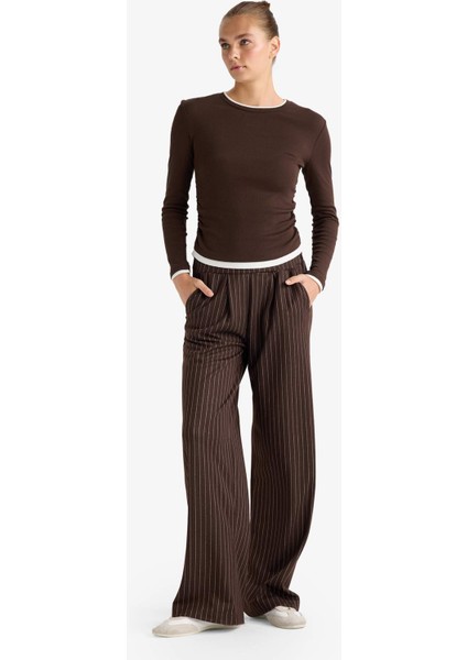 Wide Leg Çizgili Geniş Bol Paça Pantolon G1413AX25WN modelleri