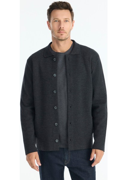 Regular Ceket Yaka Uzun Kol Hırka