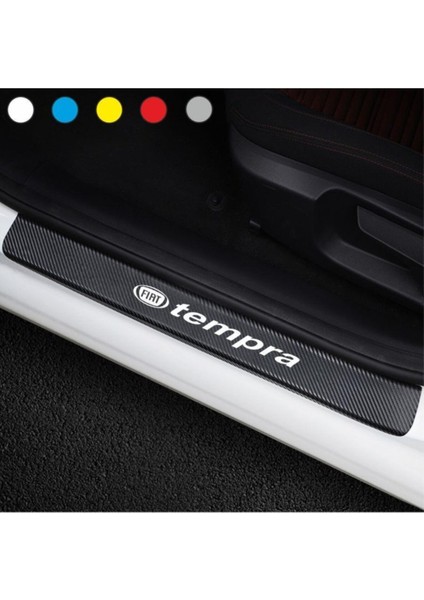 Fiat Tempra Için Özel Yeni Uyumlu Aksesuar Oto Kapı Eşiği Özel Yeni Sticker Karbon 4 Adet