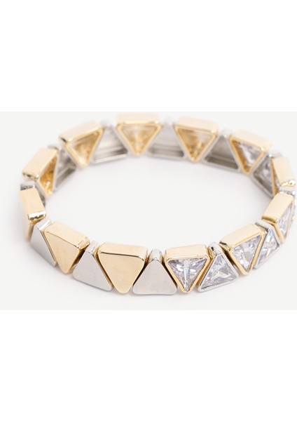 Cam Taş Detaylı Lastik Bileklik