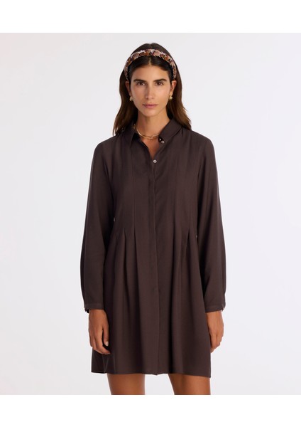 Bol Gömlek Yaka Uzun Kol Elbise fiyatları