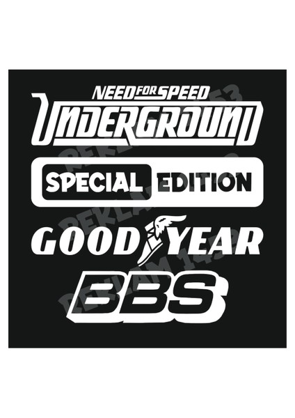 Oto Arka Cam Özel Yeni Sticker Model 37 Beyaz 35*20 cm