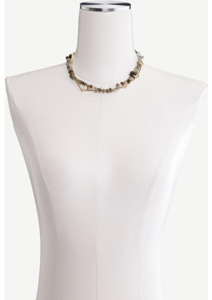 Iki Sıralı Doğal Taş Içerikli Kolye modelleri