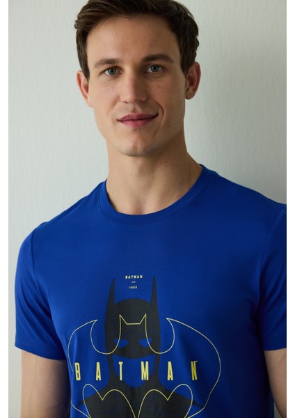 Erkek Batman Sloganlı Pijama Takımı modelleri