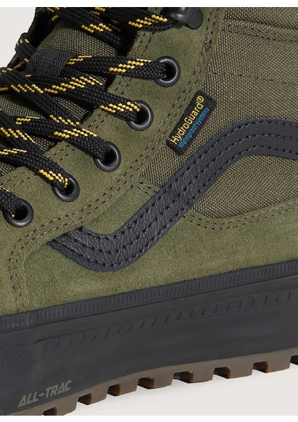 VN000DAQ2031-MTE Sk8-Hi Waterproof Yeşil - Siyah Süet + Deri Erkek Lifestyle Ayakkabı