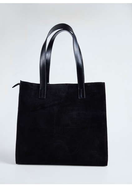 Süet Siyah Kadın Tote Çanta Hera-Goblın modelleri