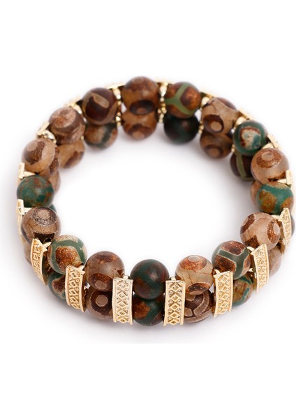 Dokulu ve Doğal Taş Içerikli Bileklik