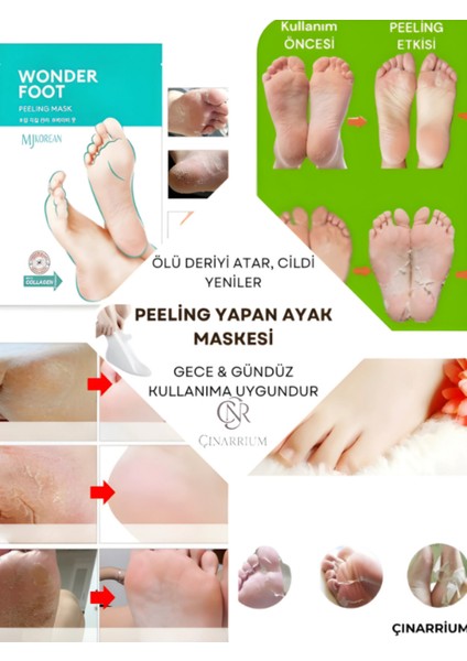 Wonder Foot Soyulabilir Ayak Maskesi 50ML Çatlak ve Ölü Deri Için Yoğun Peeling Bakım modelleri