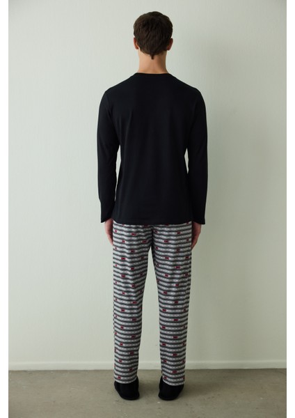 Erkek Speed Slogan Baskılı Pamuklu Pijama Takımı indirimleri