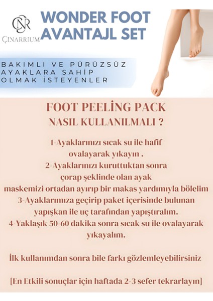 Ölü Deri ve Çatlaklar Için Soyulabilen Ayak Peeling Maskesi 50ML Wonder Foot Peeling Mask 5x indirimleri