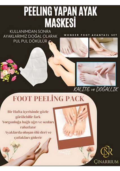 Ölü Deri ve Çatlaklar Için Soyulabilen Ayak Peeling Maskesi 50ML Wonder Foot Peeling Mask 5x