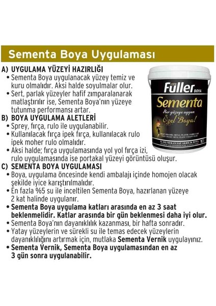 Füller Sementa Yeni Nesil Dönüşüm Boyası 1 Lt Gelin Teli Ahşap Parke Kapı Cam Tezgah Banyo fiyatları