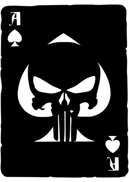 Punisher Maça As Sticker 10 x 14 cm